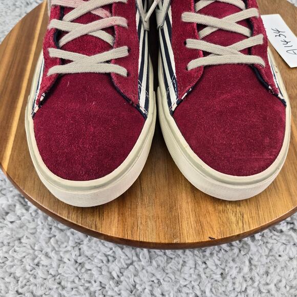 Converse Pro Leather Vulc Mid White Blue Red Striped Casual Y2K Sneaker Mens 9 - Picture 5 of 12